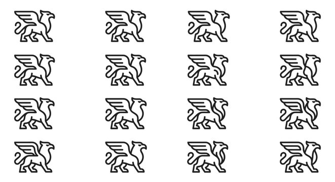 Gryphon icons in row formation.