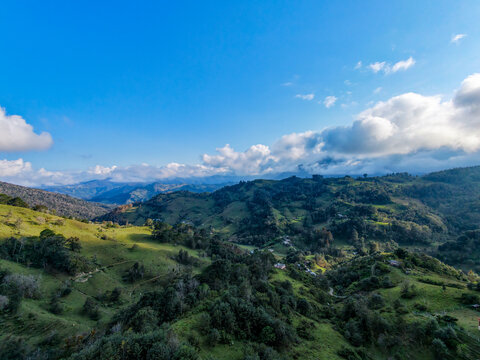 Un lindo paisaje con vista desde dron en Molango, Hidalgo, M&eacute;xico. El rancho de mis abuelitos, en paz decansen.