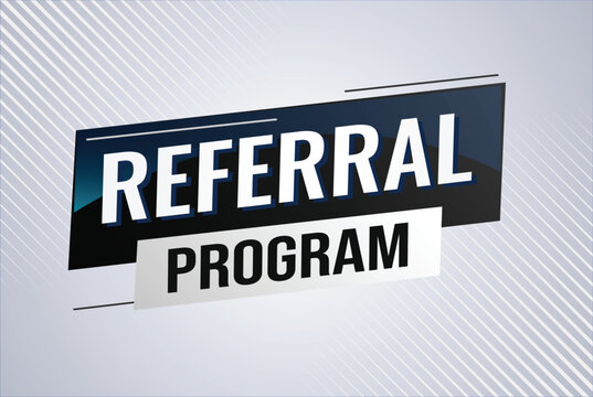 referral program word concept vector illustration with lines modern futuristic 3d style for landing page template ui web mobile app poster banner flyer background gift card coupon label wallpaper