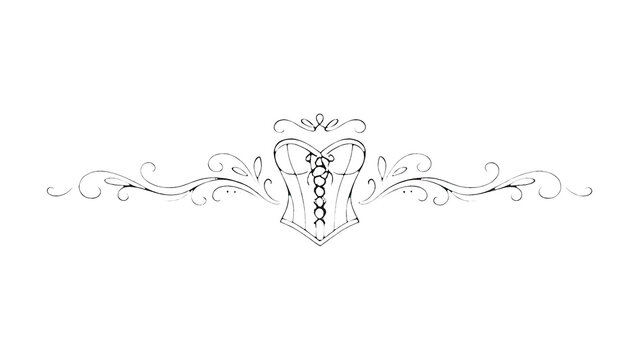 PNG Elegant vintage corset illustration