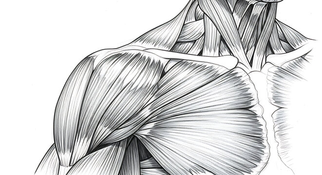 Anatomy of human neck muscles.