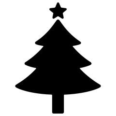 Obraz premium abstract christmas tree black silhouette vector