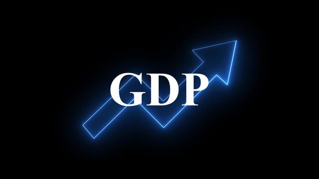 GDP growth economy finance investment market chart arrow profit trend surge GDP growth economy finance investment bar chart arrow coin stack rising optimism and challenge.4k video