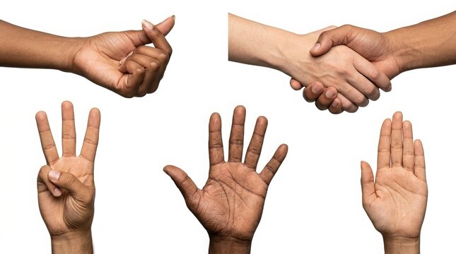 Diverse Human Hand Gestures and Handshake Collection for Communication Concepts