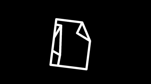 Simple icon representing a document with a profile picture placeholder