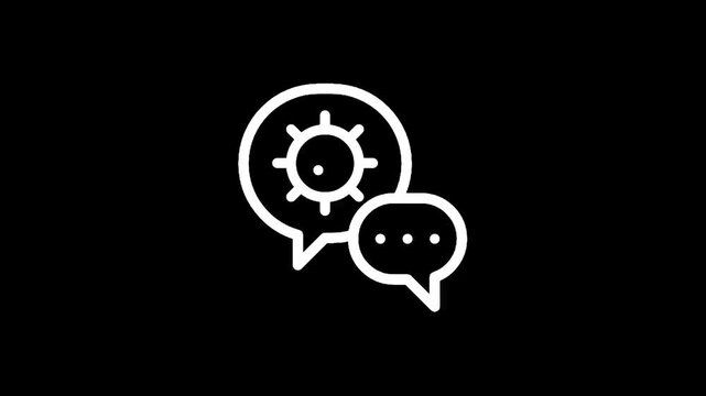 Icon representing communication about a virus or disease outbreak