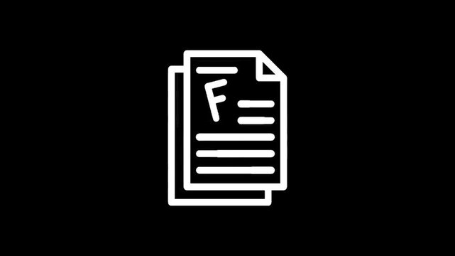 Failing grade on paper document icon, representing academic failure and poor performance