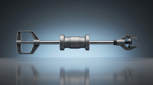 Slide hammer puller 3D render impact extraction device designed for stubborn component removal maintenance and restoration work