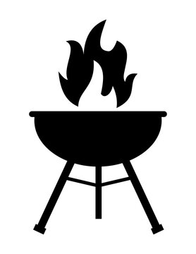 wait icon for barbecue fire