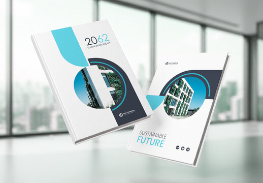 Modern Eco Friendly Sustainability Annual Report Cover and Company Profile Template.
