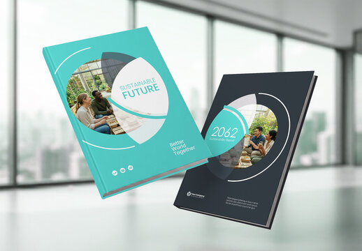Modern Eco Friendly Sustainability Annual Report Cover and Company Profile Template.

