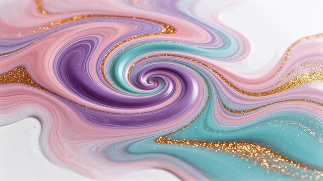 Colorful swirling paint pattern
