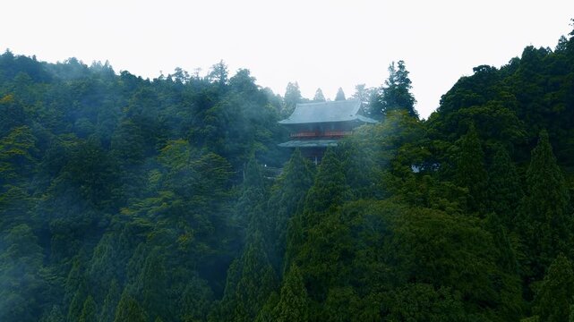Dawn Light over Koyasan, Sacred Mountain of Wakayama Prefecture　「早朝の高野山」和歌山県高野町