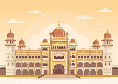 Mysore Palace, grand royal palace with domes and arches