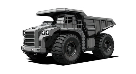 Mining Haul Truck Vector Illustration © SAQUEEN