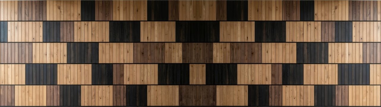 Modern Wooden Mosaic Tile Seamless Texture Background