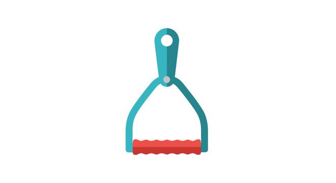 Blue kitchen meat tenderizer tool.