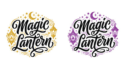 Halloween magic lantern calligraphy designs spooky season typography for festive decorations and printables © Siddikur