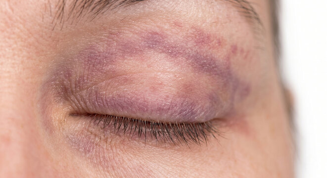 Dermatomyositis Macule (Heliotrope Rash) - - Macule in Human Skin &mdash; Medical Dermatology Plate (30-100)