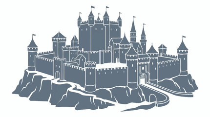 Majestic Medieval Castle on Rocky Outcrop. © ArtNote