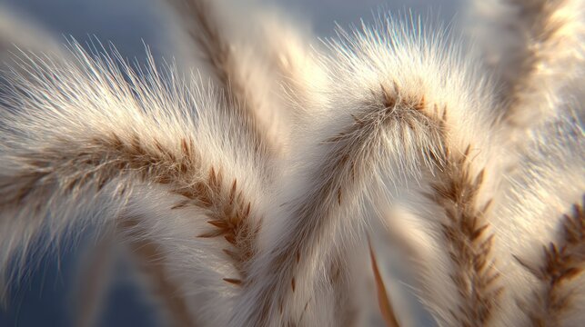 Close-up view of fluffy grass seed heads.