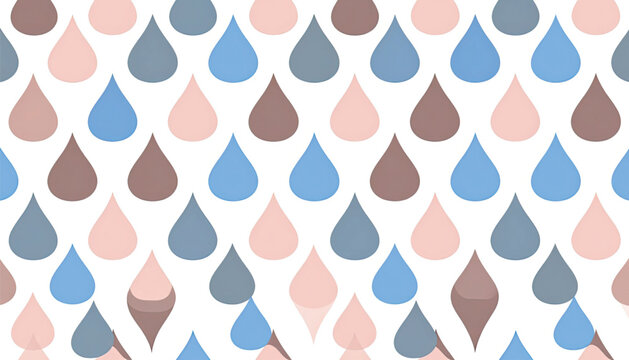 Colorful Teardrop Shapes Pattern Design.