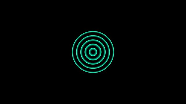 Black concentric circle set. Sonar or sound wave ring collection. Dotted and linear epicentre, target, radar icon concept. Sensor waves vector illustration on white isolated background