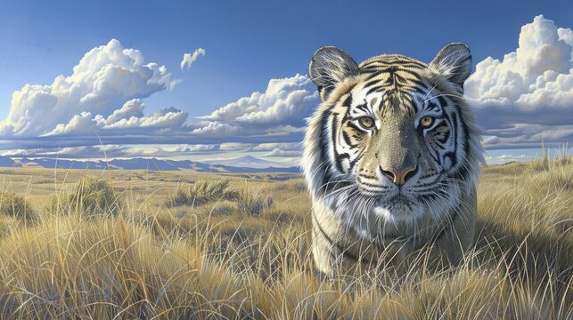A view of a tiger in its habitat