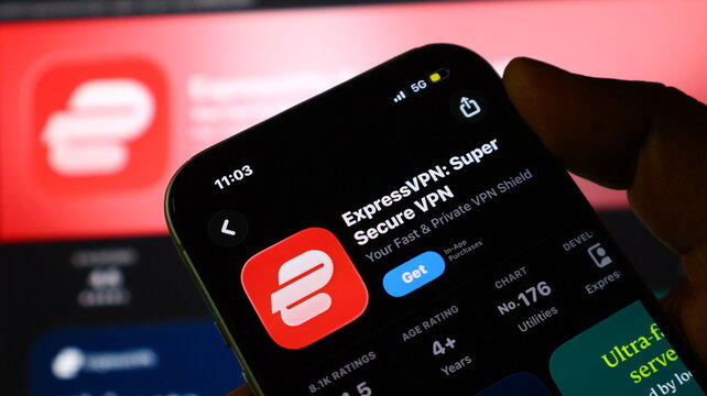 Expressvpn super secure vpn application on smartphone screen for internet privacy usage.