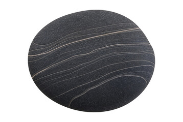 Isolated lined pebble stone element © ritz