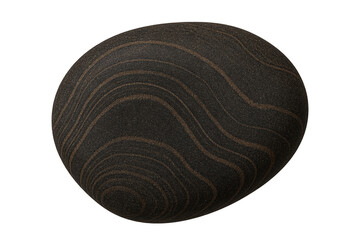 Isolated black pebble stone element design © ritz