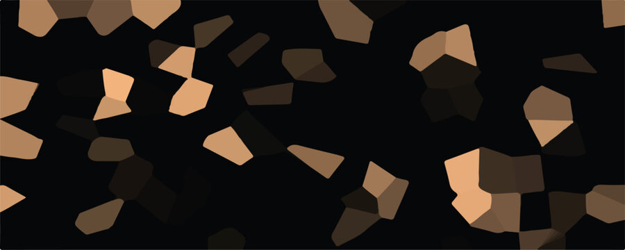 Abstract Golden Mosaic Polygon Background with Gold Accents.