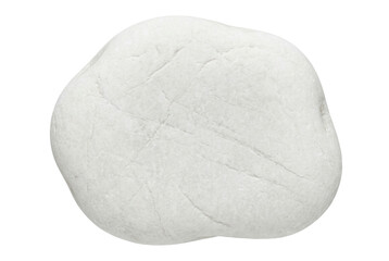 Isolated clean white river stone element © ritz