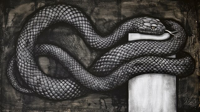 A view of a snake in the forest.