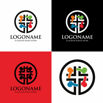 church congregation community vector logo