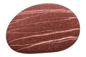Isolated dark red pebble stone element © ritz