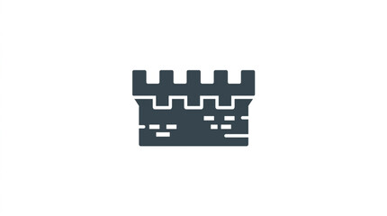 Medieval Fortress Tower Icon Symbol. © apih