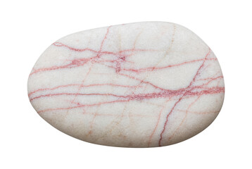 Isolated white pebble stone element deisign © ritz