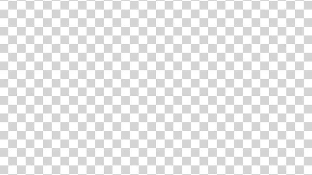 Animated black torn paper on white squared background