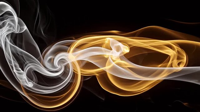 Abstract swirling smoke patterns