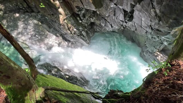 Crystal-clear Emerald-turquoise Waters in Tsukachi Gorge: An Iconic Natural and Aquatic Landmark in Central Japan and a Summer Escape to Gifu's Hidden Canyon, Japan