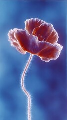 Fototapeta premium Ethereal glowing poppy silhouette