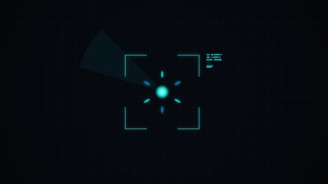 Digital radar interface tracking moving target on a coordinate grid