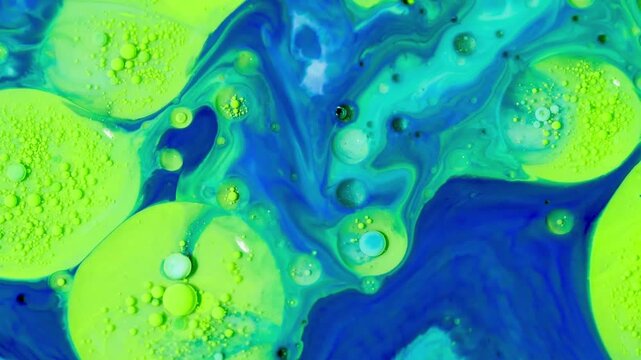 water drops on green background
