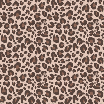 leopard animal print, wild cat fur texture, trendy seamless background with spots
