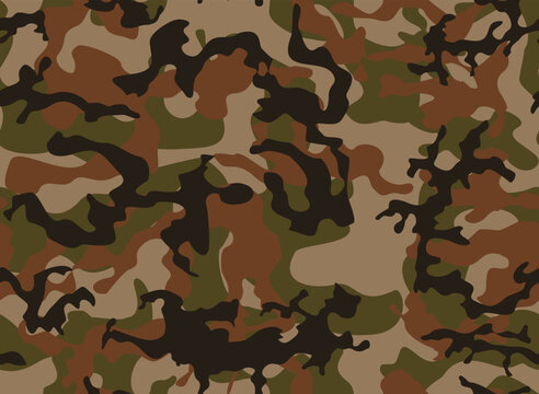 Military camouflage background, a modern classic trendy print for jackets and trousers.