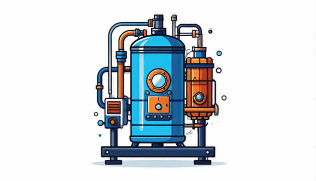 Industrial Water Filtration System Machine.