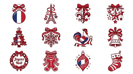 Collection of French Christmas Ornaments and Decorations. © delon