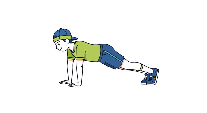 Man doing push up exercise.