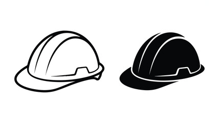 Fototapeta premium An illustration of two hard hats side by side